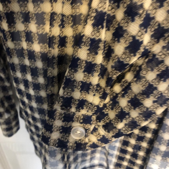 Cabi 736 mesh plaid shirt button down. Medium - Picture 8 of 13